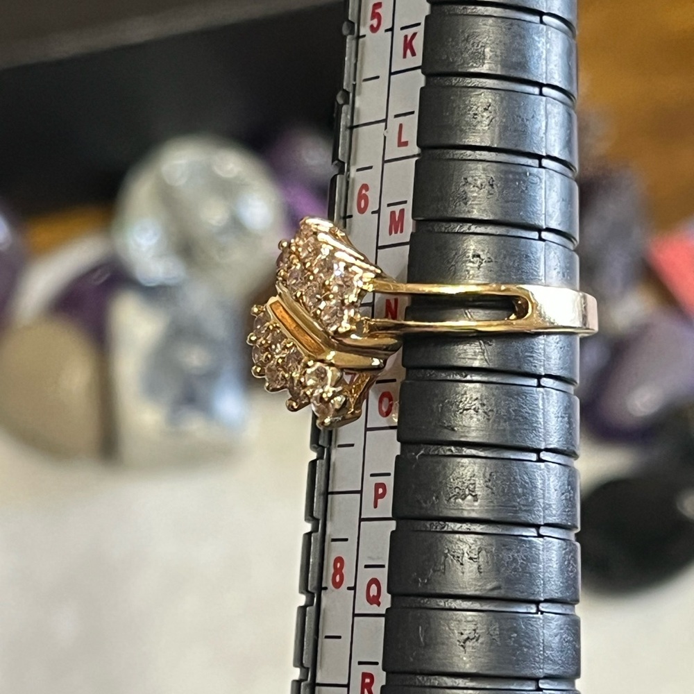 Bypass Rhinestone Cocktail Ring - Picture 9 of 10